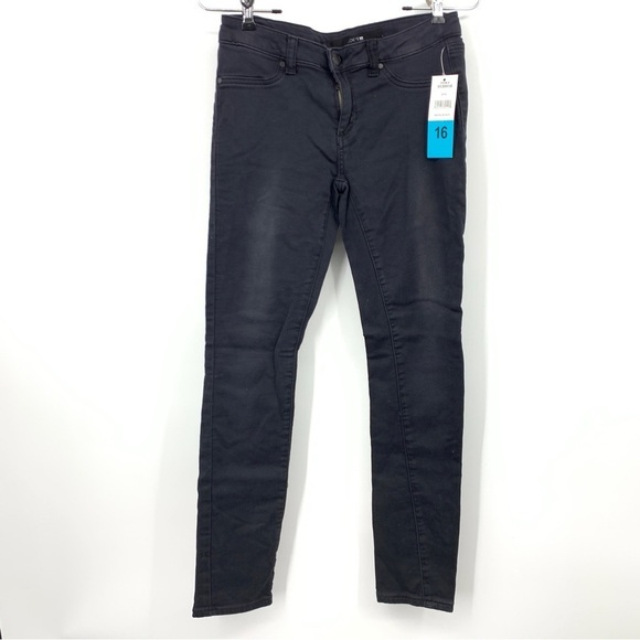 Joe's Jeans Kids Girls Size 16 Jeans Black Wash Slim Skinny Stretch Adjustable - Picture 1 of 8